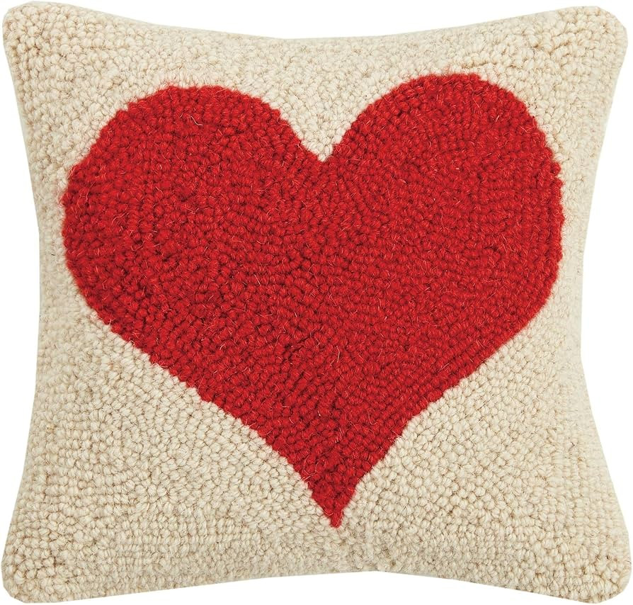 Peking Handicraft 30GY184C10SQ Red Heart Hook Pillow, 10-inch Square, Wool and Cotton | Amazon (US)