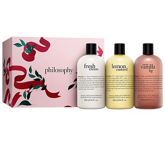 philosophy holiday bubbles 3-piece shower gelgift set - QVC.com | QVC