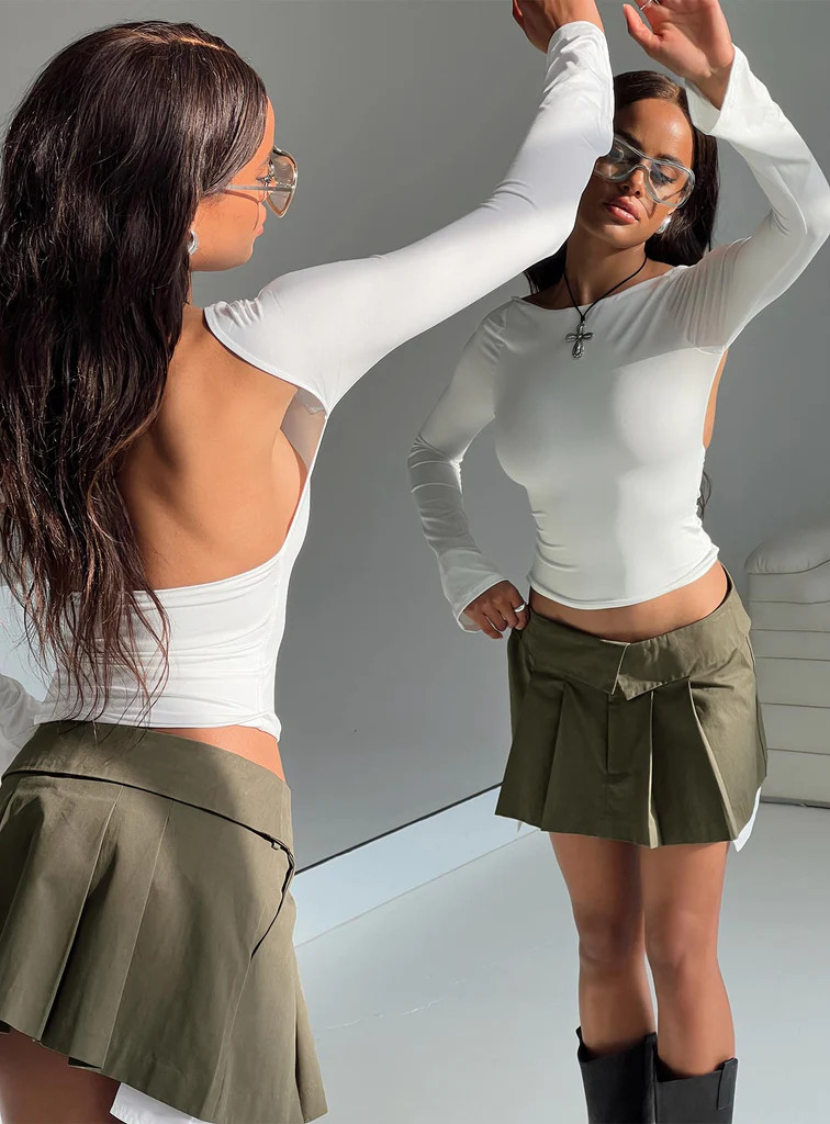 Zelka Long Sleeve Top White | Princess Polly US