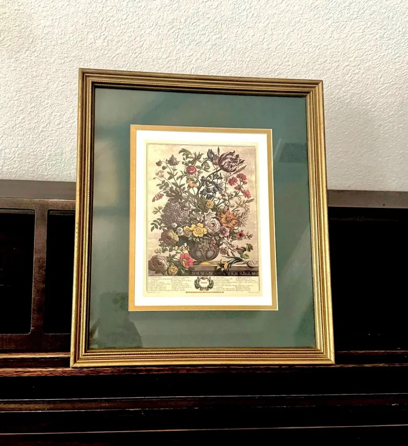 Vintage Robert Furber Gardiner Seasons Spring Floral Gold Framed Art - Etsy | Etsy (Global)