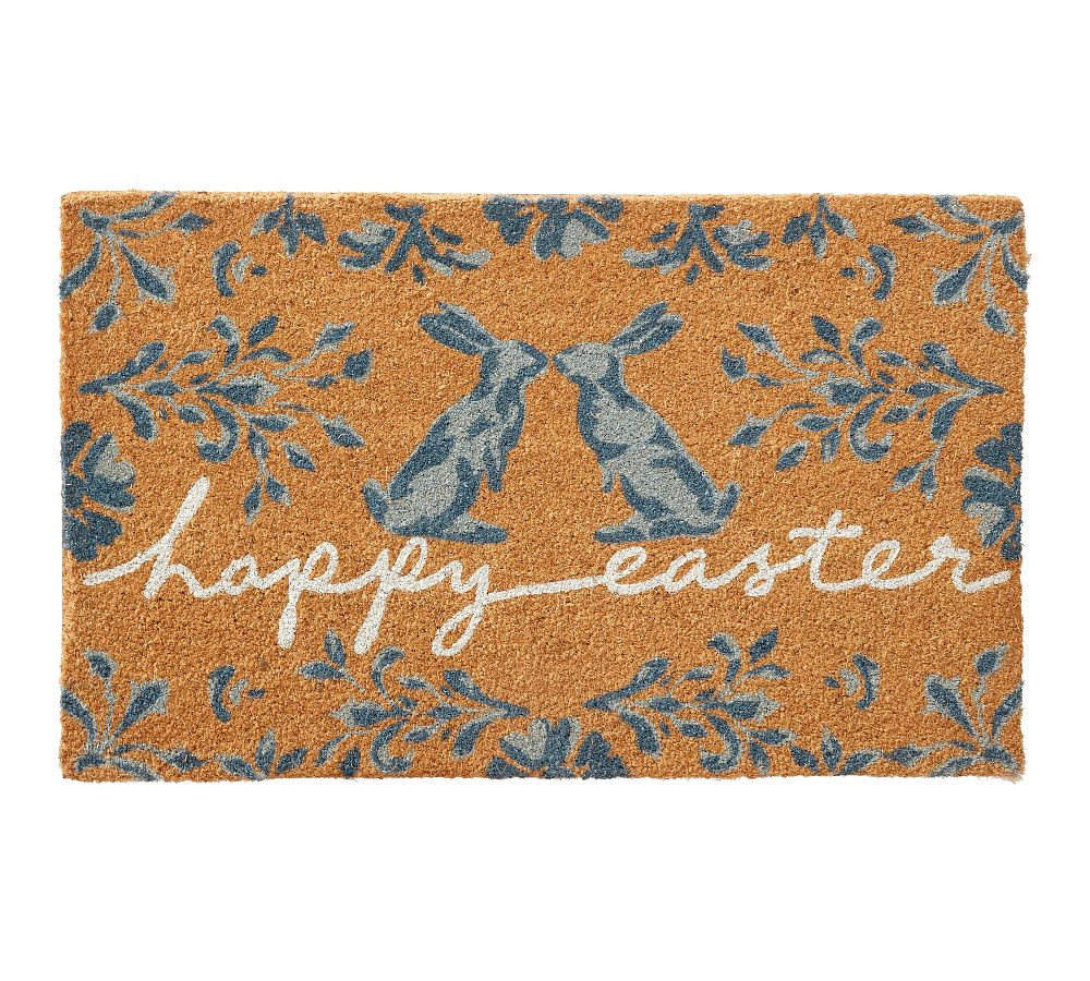 Chambray Easter Bunny Doormat | Pottery Barn (US)