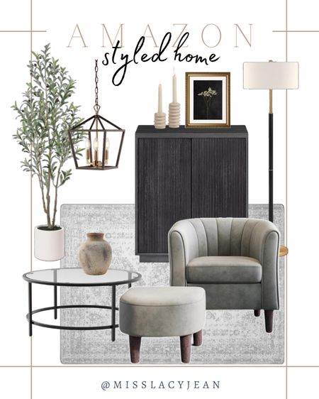 Amazon styled home includes small cabinet, accent chair, coffee table, vase, faux tree, chandelier, wall art, candle stick holders, floor lamp, area rug.

Home decor, neutral home decor, Amazon finds, looks for less

#LTKHome #LTKFindsUnder100 #LTKStyleTip