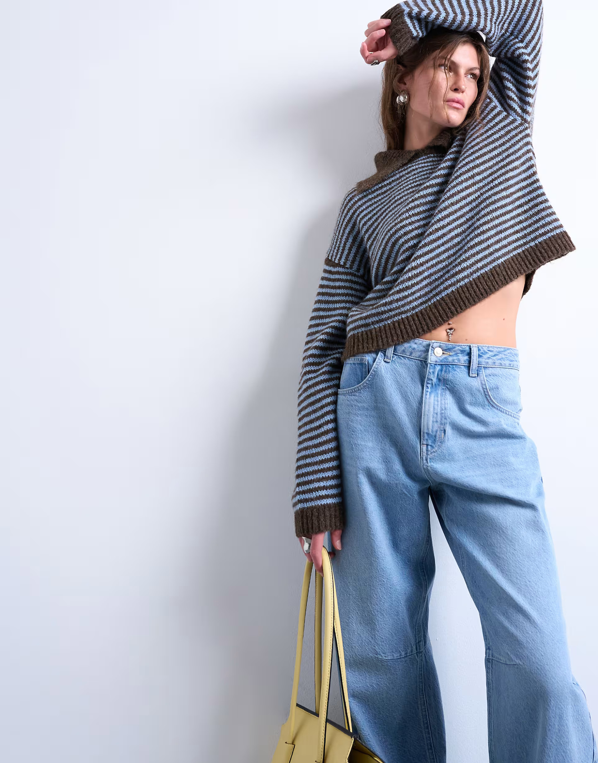 Topshop knitted stripe collar jumper | ASOS (Global)