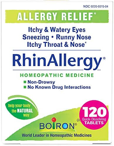 Boiron RhinAllergy for Relief of Allery Symptoms Such as Sneezing, Runny Nose, Itchy Throat, and ... | Amazon (US)