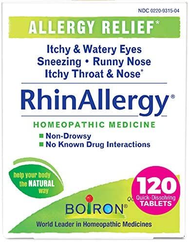 Boiron RhinAllergy for Relief of Allery Symptoms Such as Sneezing, Runny Nose, Itchy Throat, and ... | Amazon (US)