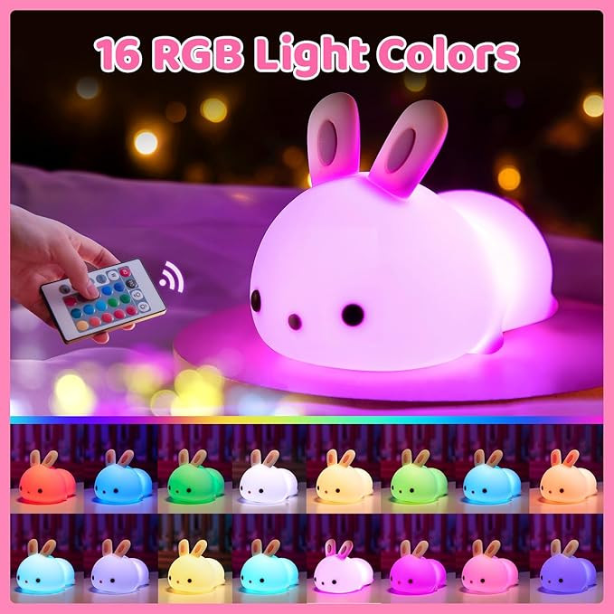 Night Light for Kids Night Light, 16 Colors+Remote Cute Night Light Toddler Night Light,Dimmable+... | Amazon (US)