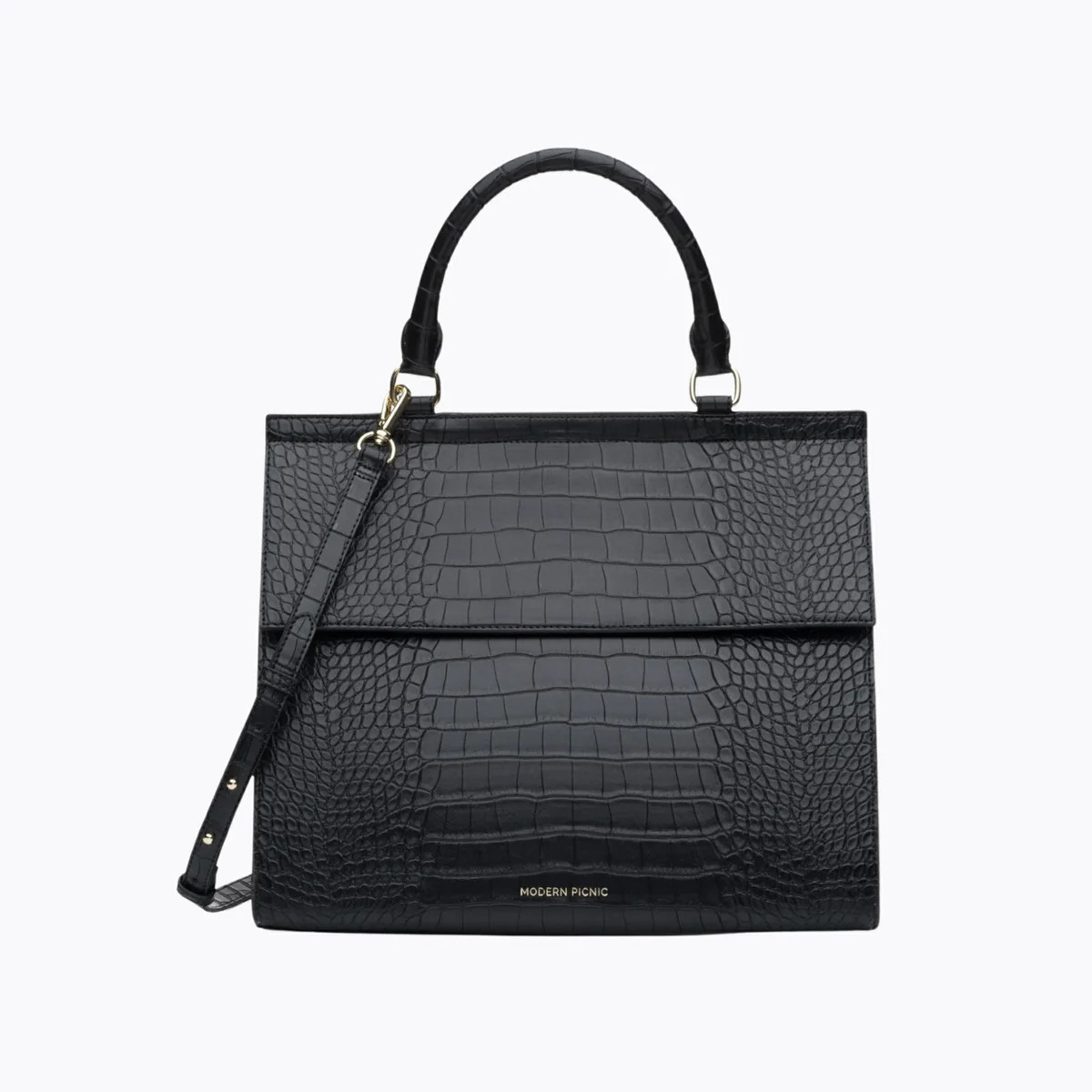THE LARGE LUNCHER - BLACK CROC | Modern Picnic