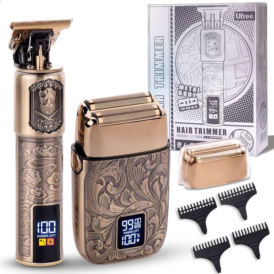 Ufree Fathers Day Gifts for him, Hair Trimmer & Electric Razor for Men Zero Gapped Beard Trimmer,... | Amazon (US)