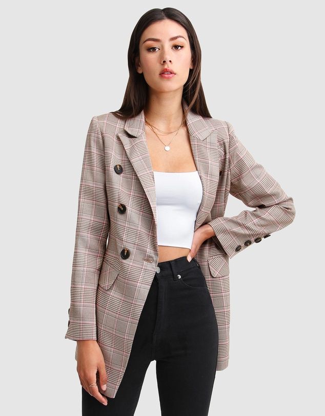 Too Cool For Work Plaid Blazer | THE ICONIC (AU & NZ)