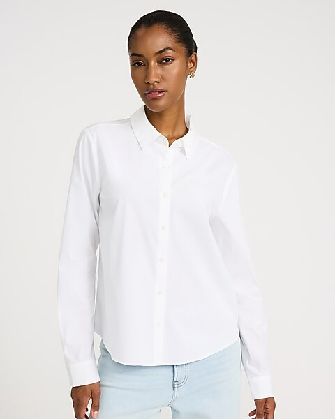Stretch Cotton Poplin Portofino Shirt | Express
