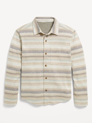 Long-Sleeve Jacquard Knit Pocket Shirt for Boys | Old Navy | Old Navy (US)