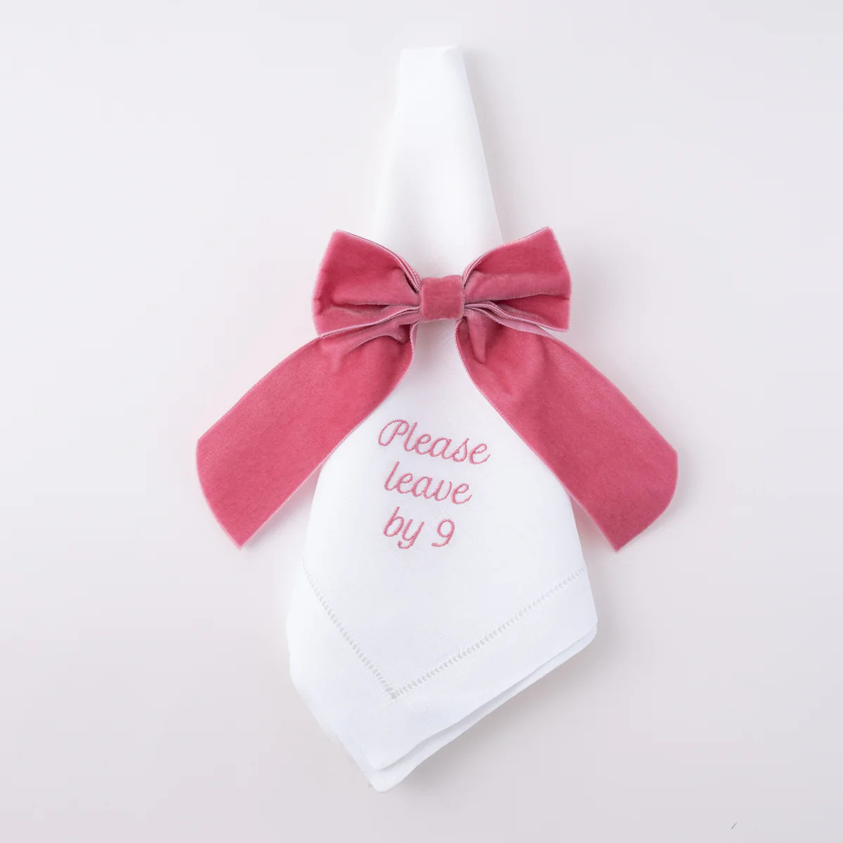 Please Leave by 9 Dinner Napkins, Set of 12 | Over The Moon