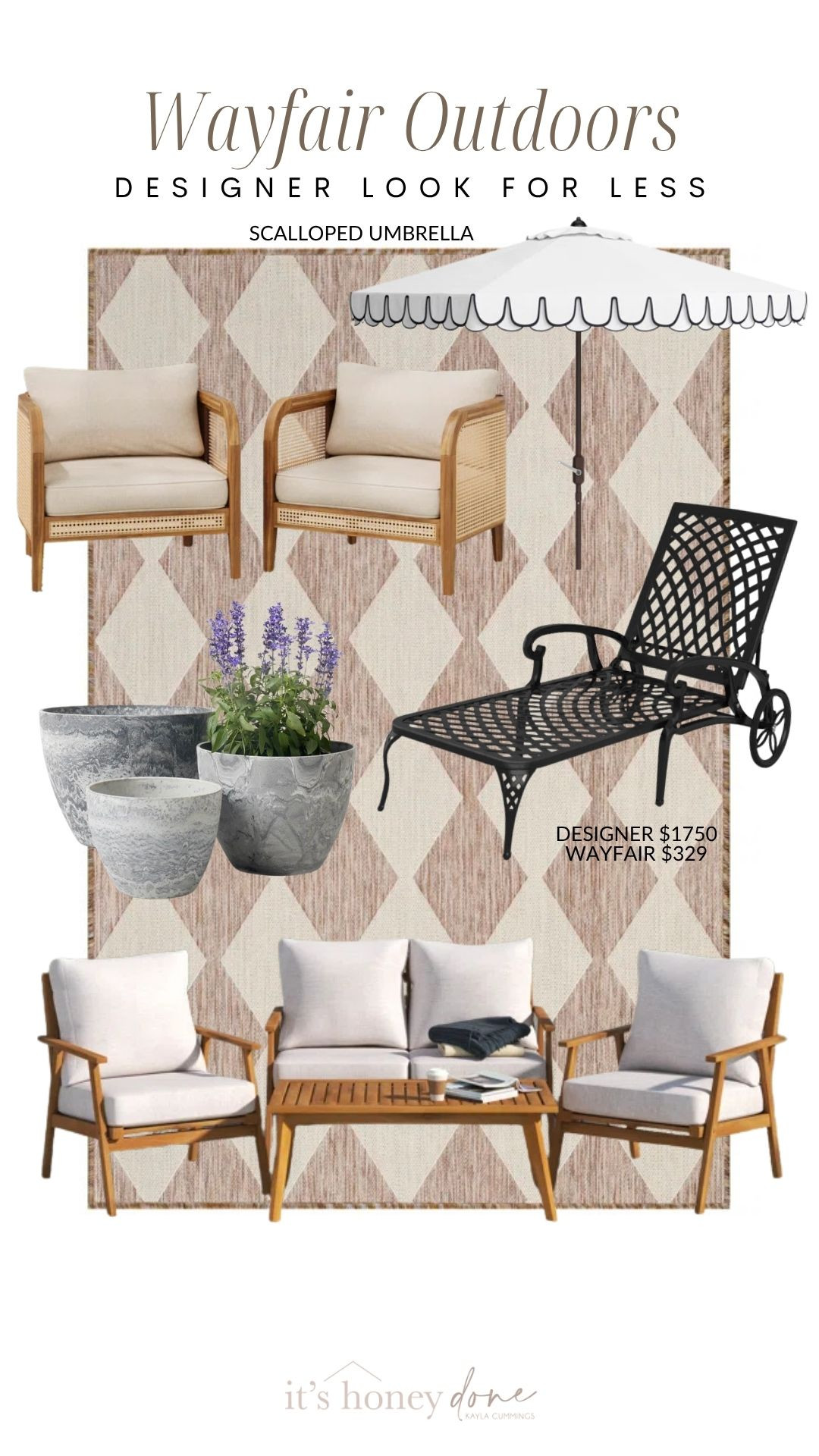 @Wayfair has so many amazing elevated designer inspired items to spruce up your patio this summer! I’m loving the marbled planters!