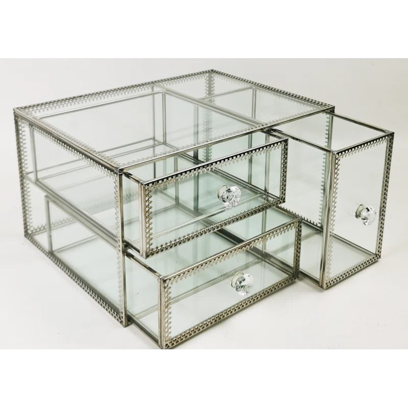 Stasya Glass Makeup Organizer | Wayfair North America
