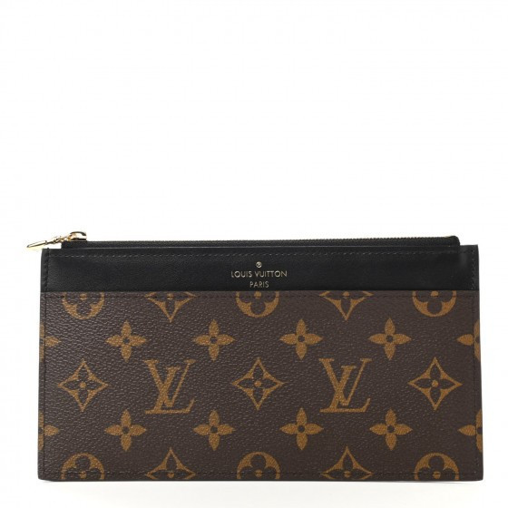LOUIS VUITTON Monogram Slim Purse Black | Fashionphile
