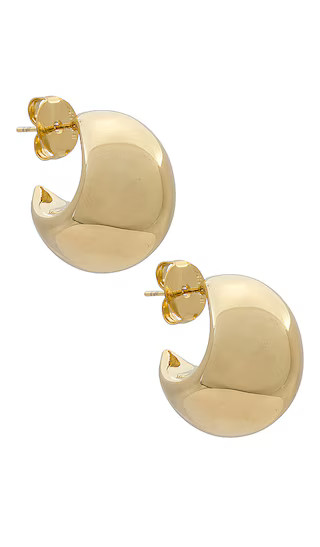 Gina Hoop in Gold | Revolve Clothing (Global)