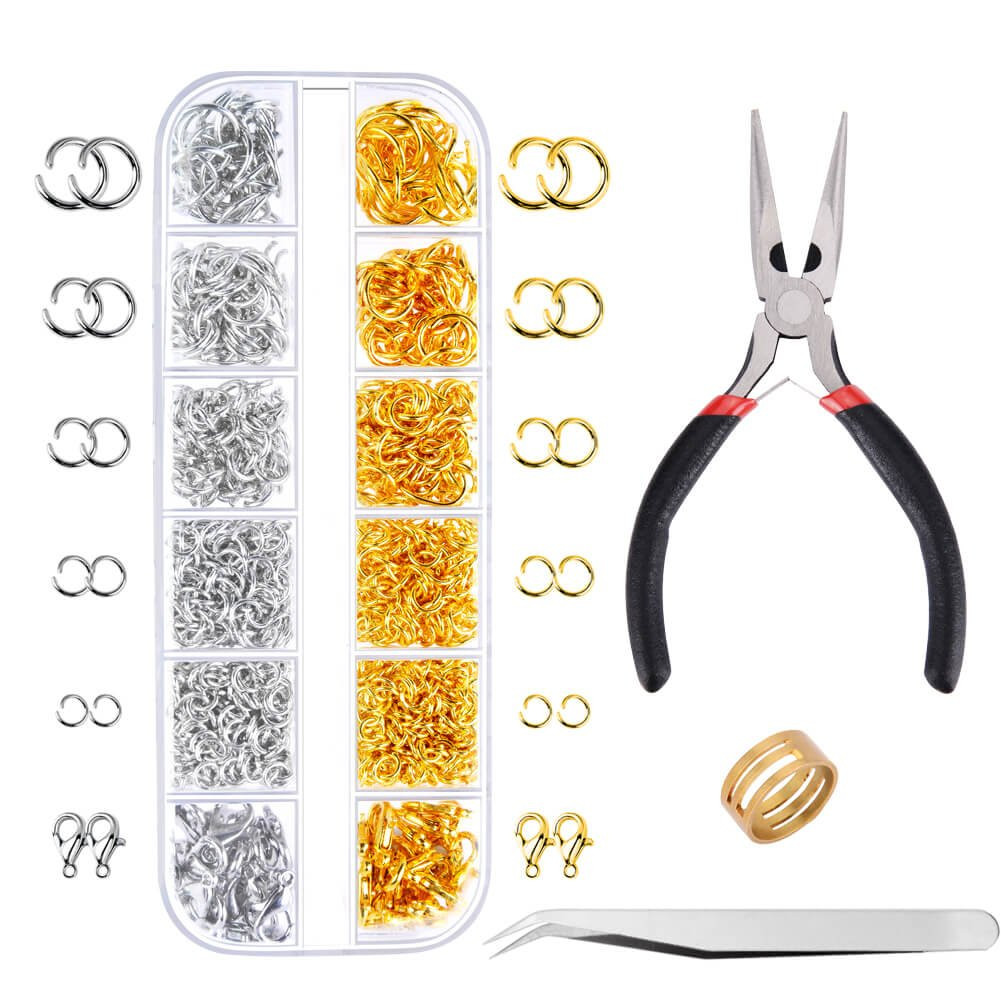 Paxcoo 1200Pcs Open Jump Rings and Lobster Clasps Jewelry Findings Kit with Pliers for Jewelry Ma... | Amazon (CA)