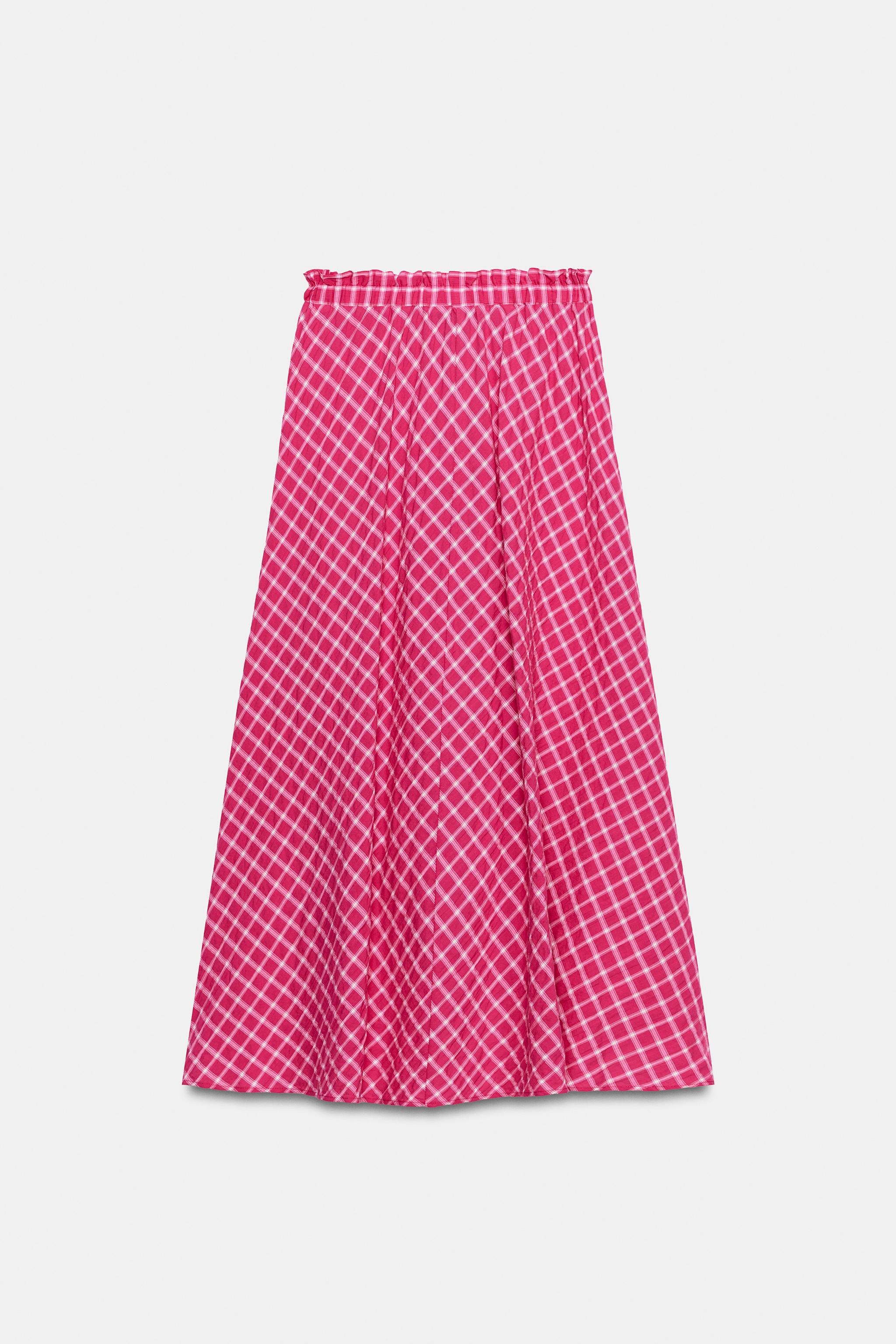 PLAID MIDI SKIRT | Zara US