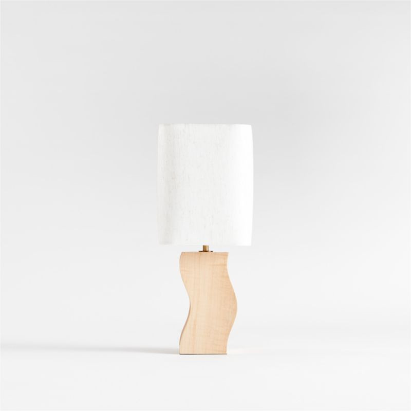 Onada Mini Curved Wood Table Lamp + Reviews | Crate & Barrel | Crate & Barrel