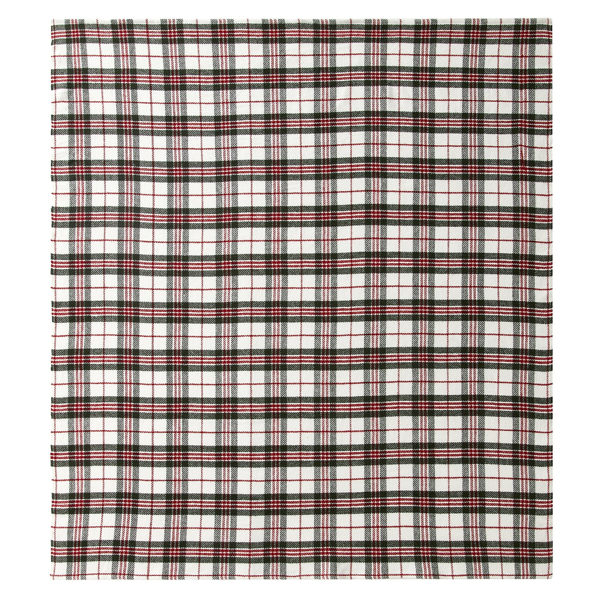 My Texas House Clara Faux Mohair Plaid Throw Blanket, Coconut Milk, Standard Throw | Walmart (US)