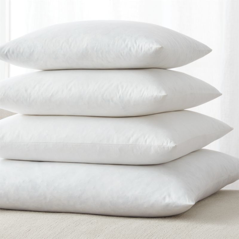 Feather-Down Square Pillow Inserts | Crate & Barrel | Crate & Barrel