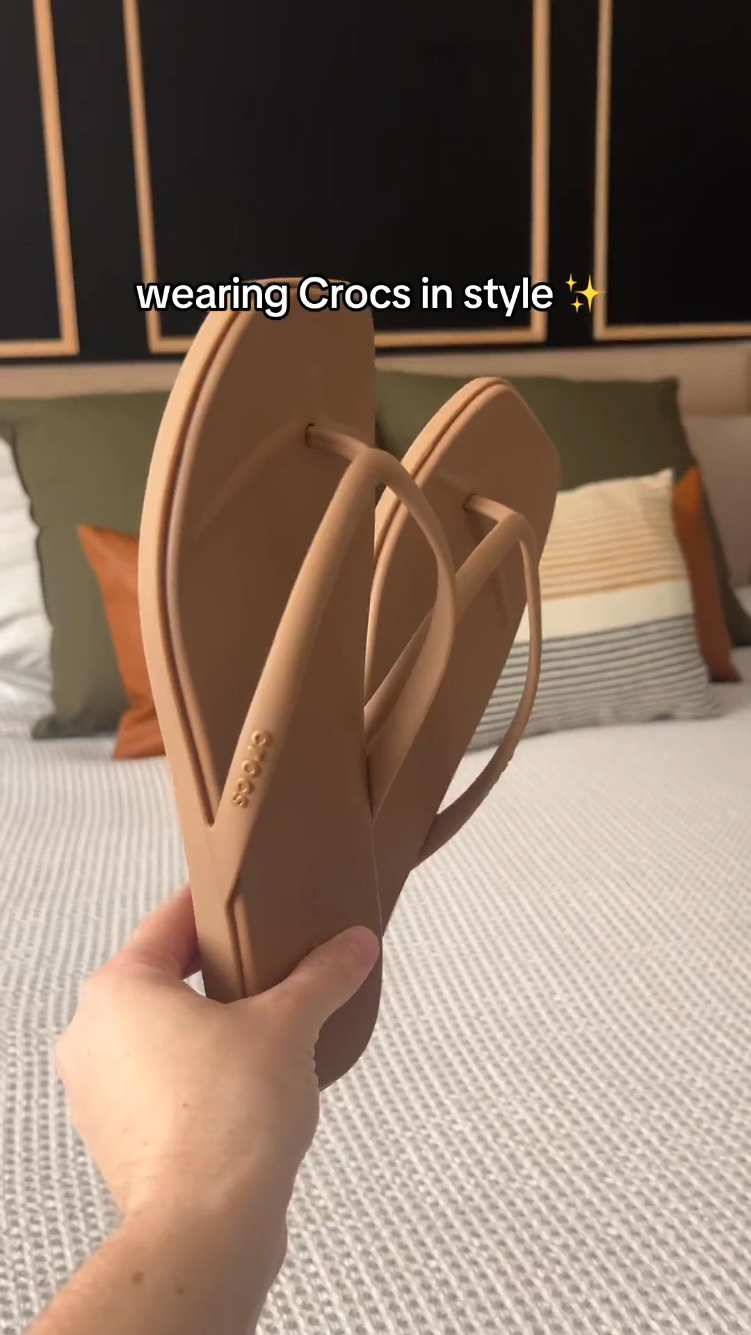 CROCS review!
Crocs Miami Flip Flop in the color light brown!! 🤎 they come in multiple colors!

Can be dressed up or down! COMFY, quality shoes you can simply wipe off if the get dirty- perfect for summer days! Wearing a size 9 and they fit TTS perfectly! @crocs 

#LTKmomlife #LTKgrwm #LTKootd
