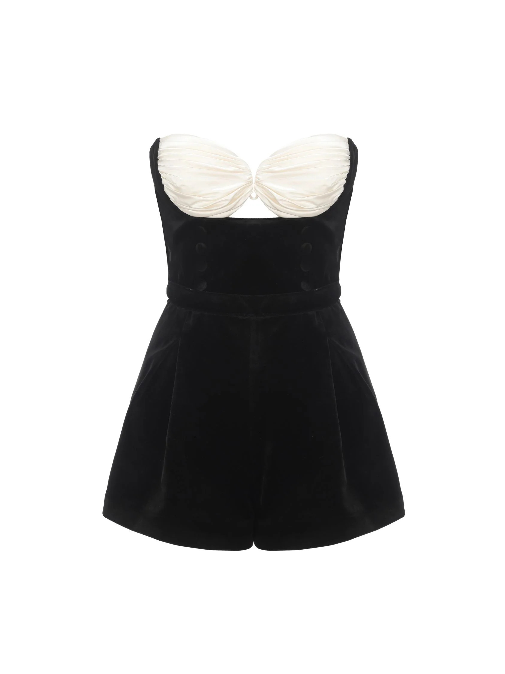 Amanda Velvet Jumpsuit (White) | Nana Jacqueline