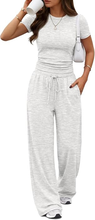 Trendy Queen Women's 2 Piece Matching Summer Lounge Set with Pockets | Amazon (US)