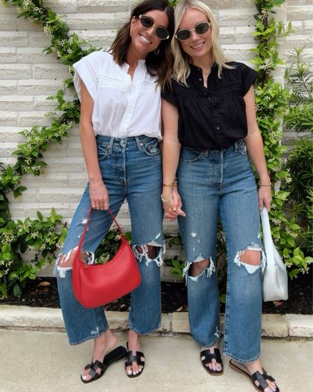 Matchy matchy! // Target + Amazon! 
Heather is wearing size small in Target top, and 27 in jeans. Jen is wearing xs in top and 24 in jeans. 


#LTKfindsunder50 #LTKshoecrush #LTKstyletip