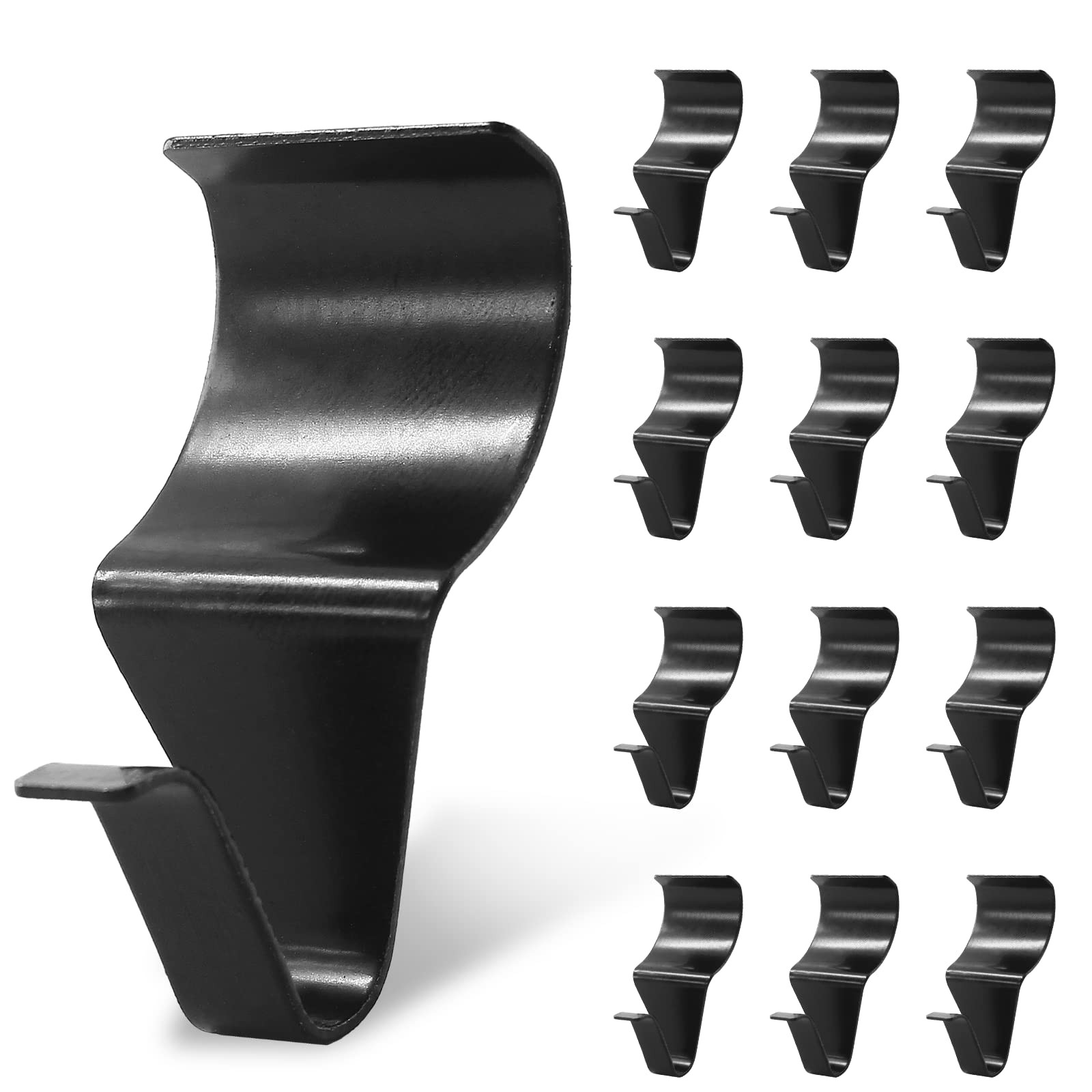 Biaungdo 12 Pcs Vinyl Siding Hooks, Heavy Duty Stainless Steel Black Vinyl Siding Hangers, No Hol... | Amazon (US)