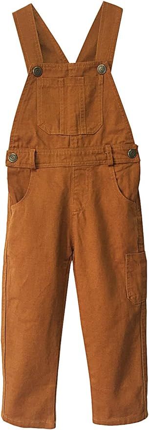 Grandwish Boys' Brown Bib Overall Size 3T-10 | Amazon (US)