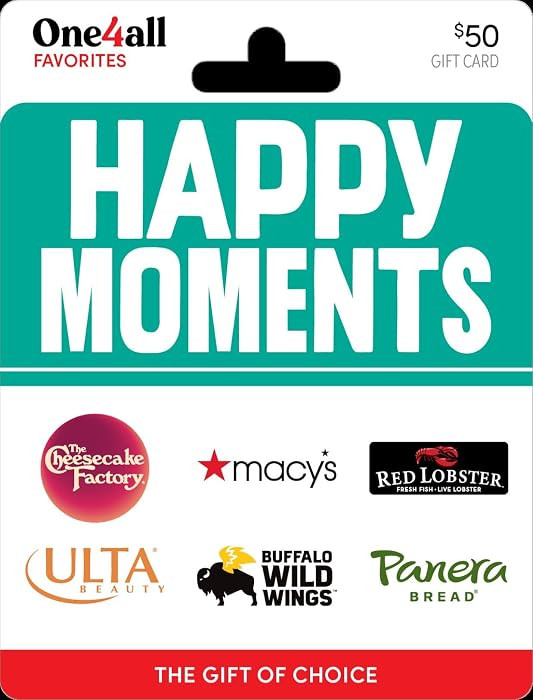 One4all Happy Moments Physical Gift Card - $50 | Amazon (US)