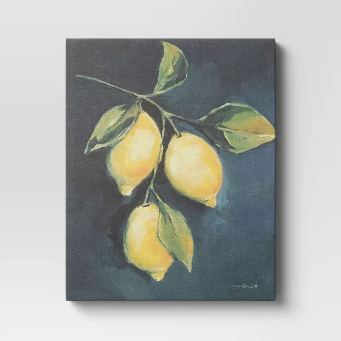 16" x 20" Lemon Branch Unframed Canvas Textured Linen - Threshold™ | Target