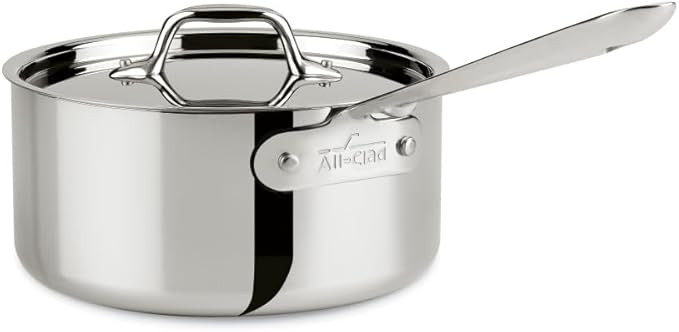 All-Clad D3 3-Ply Stainless Steel Sauce Pan 3 Quart Induction Oven Broiler Safe 600F Pots and Pan... | Amazon (US)