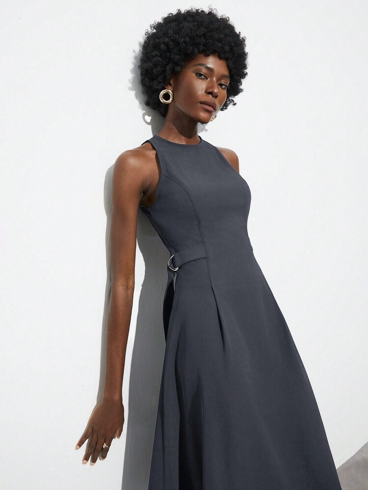 Maija Women's Round Neck Solid Color Sleeveless Casual Dress,Autumn Outfits For Women St Patrick's Day Women Easter Summer Outfits Easter Dress Women Party Top Beach Dress Summer Holiday Outfits Each Vacation Outfits For Women Summer Outfit For Women Going Out Outfits Graduation Graduation Outfit Casual Dresses Casual Blouses For Women | SHEIN