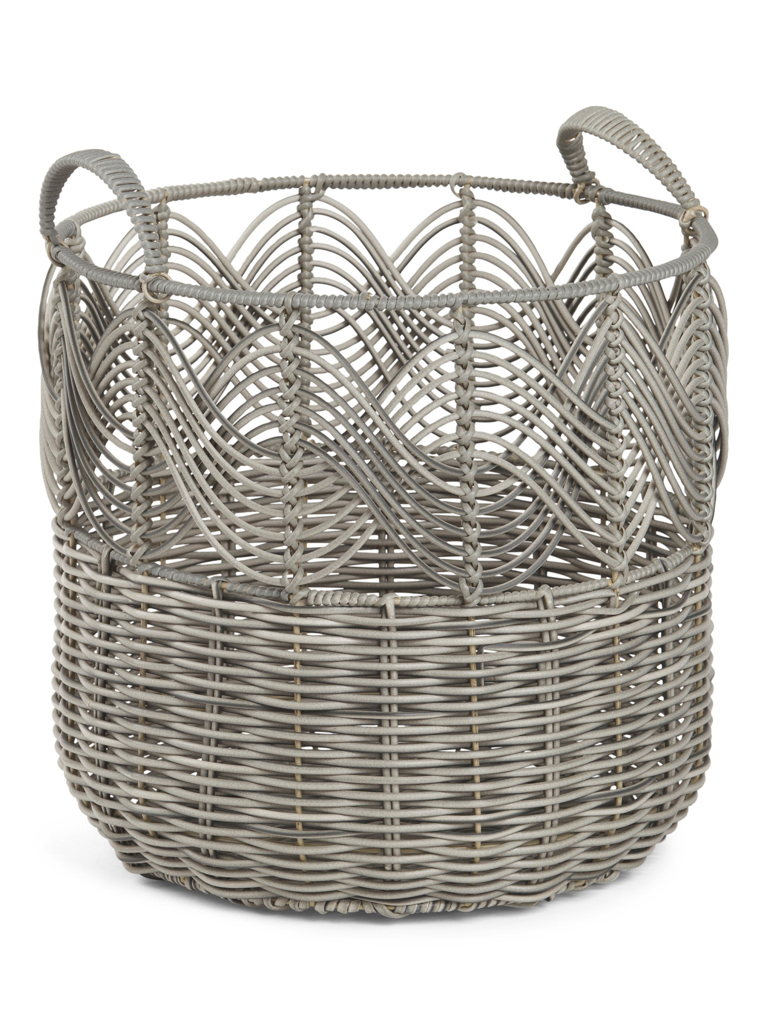 Medium Round Basket With Handles | TJ Maxx