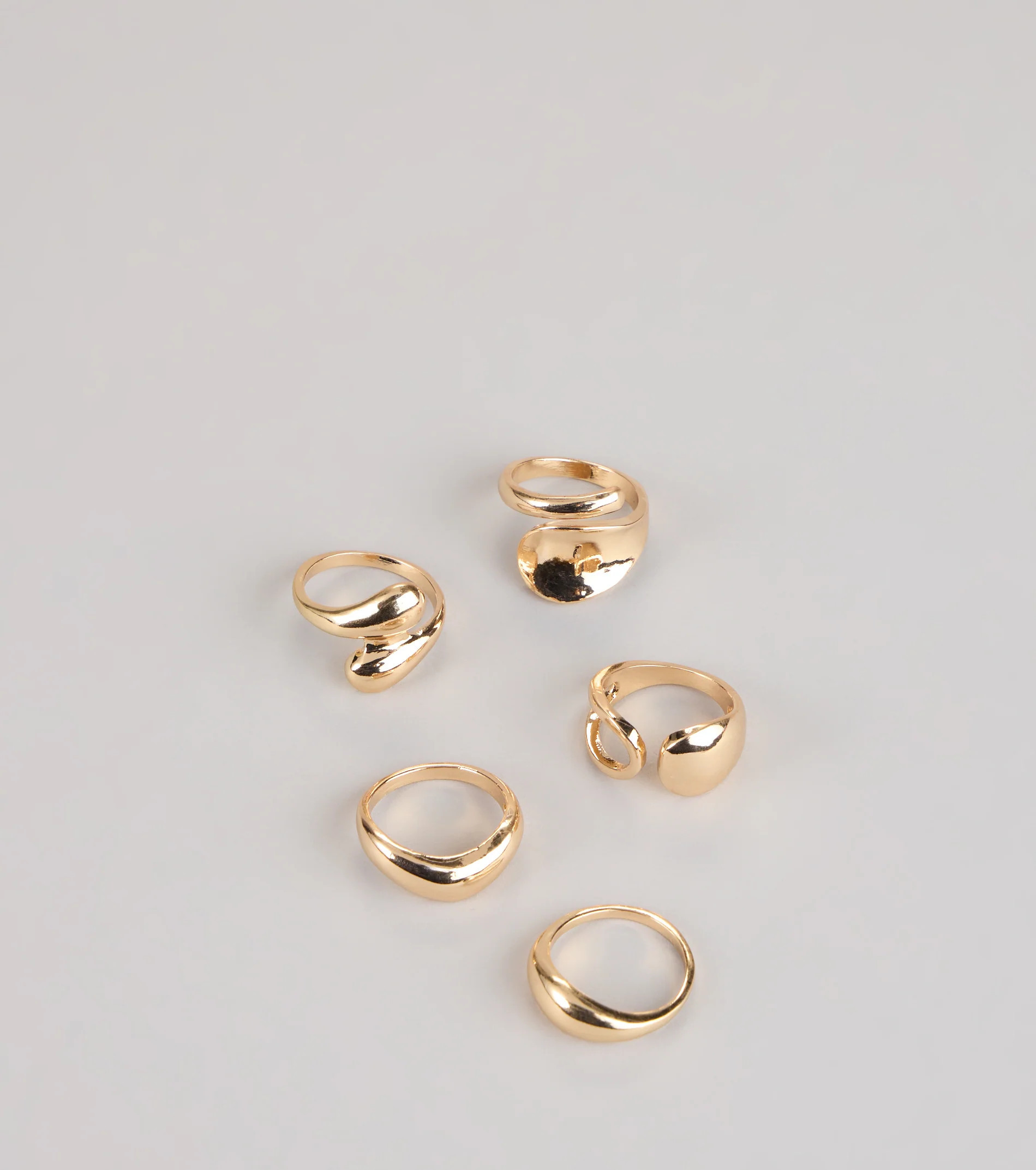 Golden Drama Ring Set | Windsor Stores