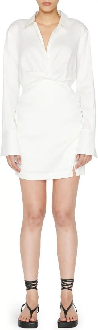 Twist Long Sleeve Mini Shirtdress | Nordstrom