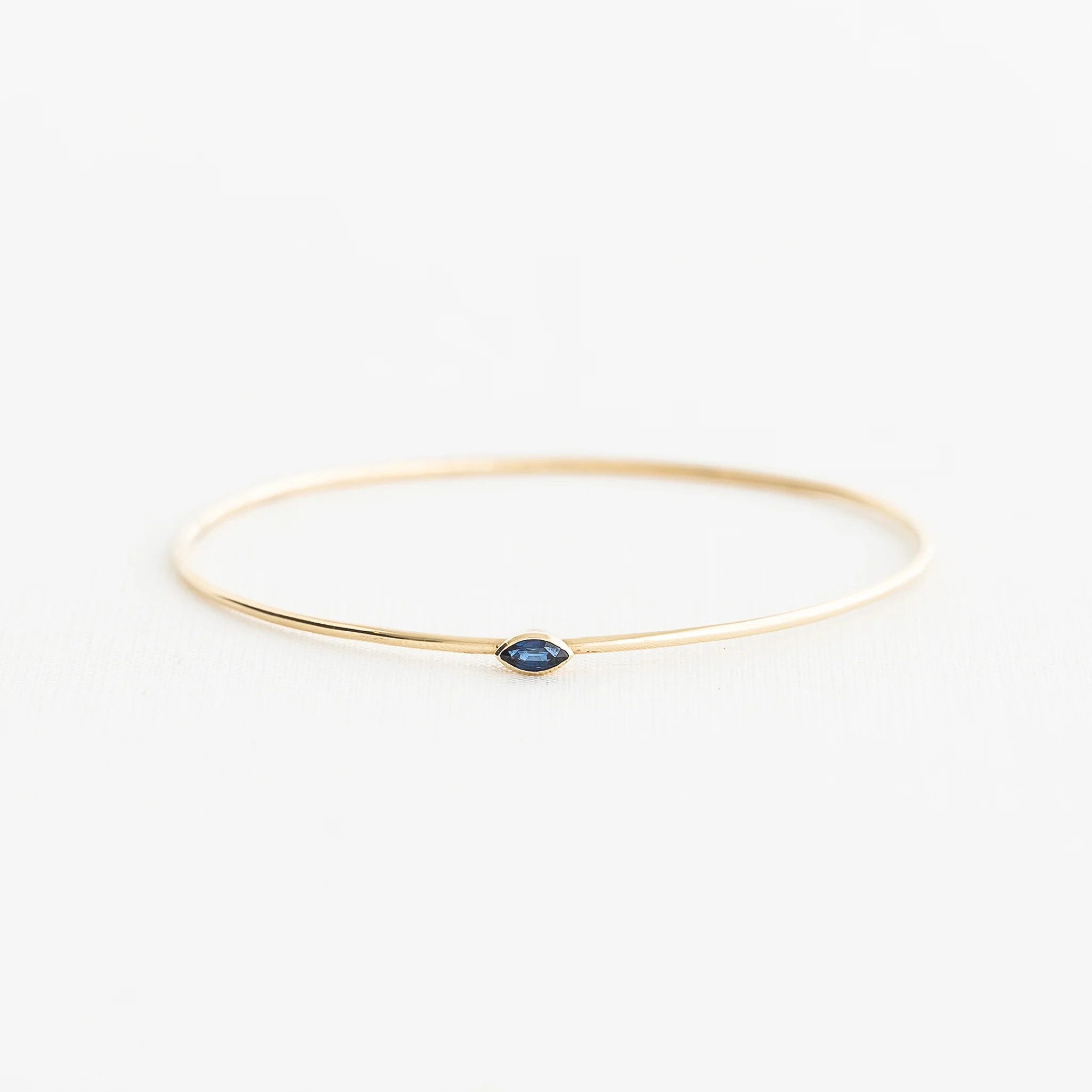 The Marquise Birthstone Bangle Heavy Weight | Yearly Co.