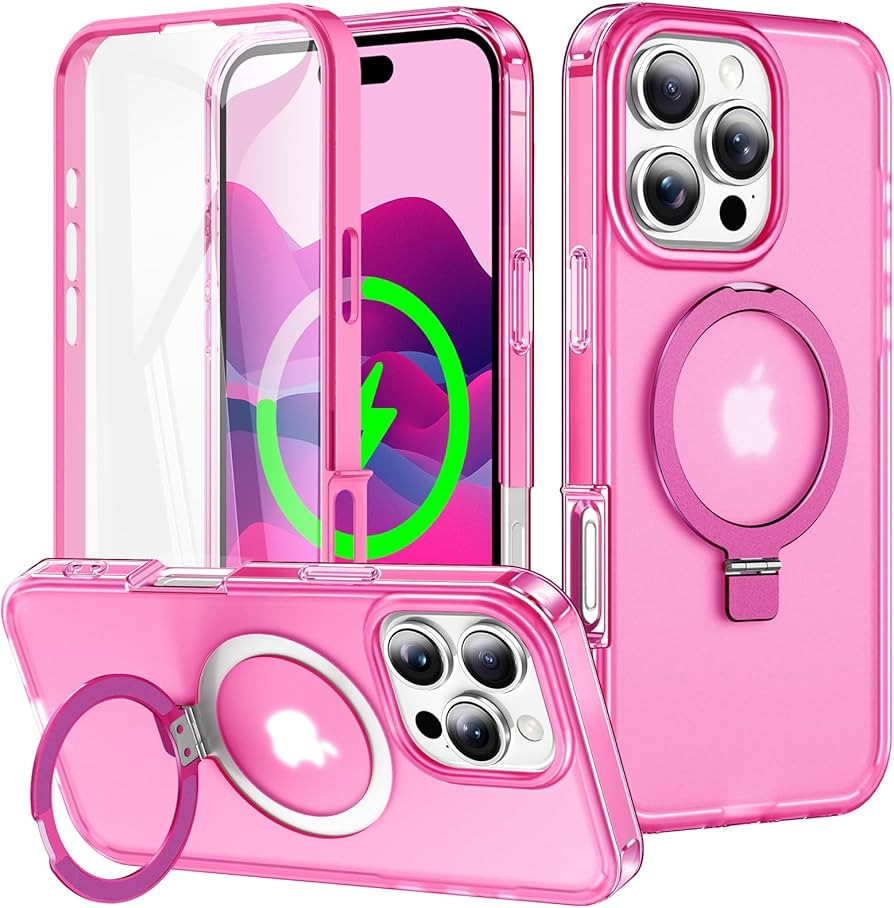 for iPhone 16 Pro Max Full Body Shockproof Case with Magnetic Invisible Stand [Compatible with Ma... | Amazon (US)