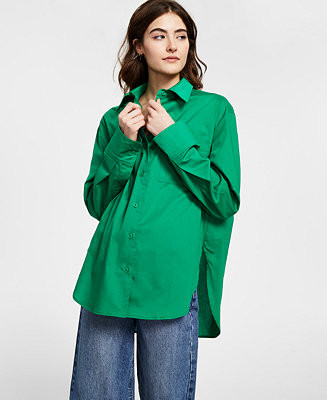 LEYDEN Button-Down Shirt & Reviews - Tops - Women - Macy's | Macys (US)
