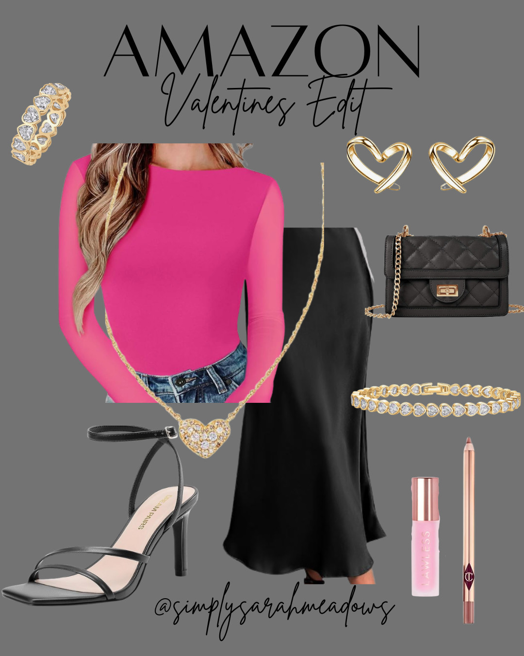 Elevate your Valentine's Day look with these chic picks! From gorgeous jewelry to stylish shoes, find your perfect match. Shop more on my store @simplysarahmeadows #valentinesday #amazonfinds 

 #LTKValentine #LTKSeasonal #LTKOver40