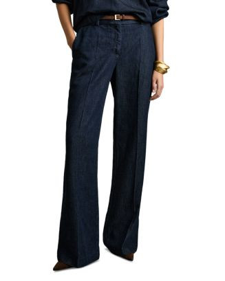 REISS Reed Denim Look Wide Leg Pants   | Bloomingdale's Women | Bloomingdale's (US)