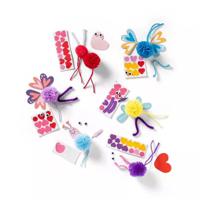Valentine's Day Pom Pom Love Bugs Character Kit - Mondo Llama™ | Target
