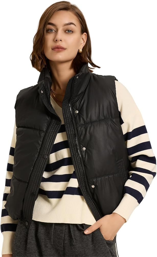 Alexis Leroy Women's Lightweight Puffer Vest Women Sleeveless Zip Up Outerwear Warm Padded Puffy ... | Amazon (US)