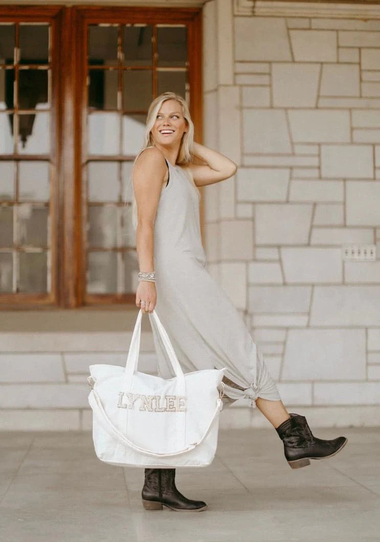 Corduroy Beige Tote | KenzKustomz