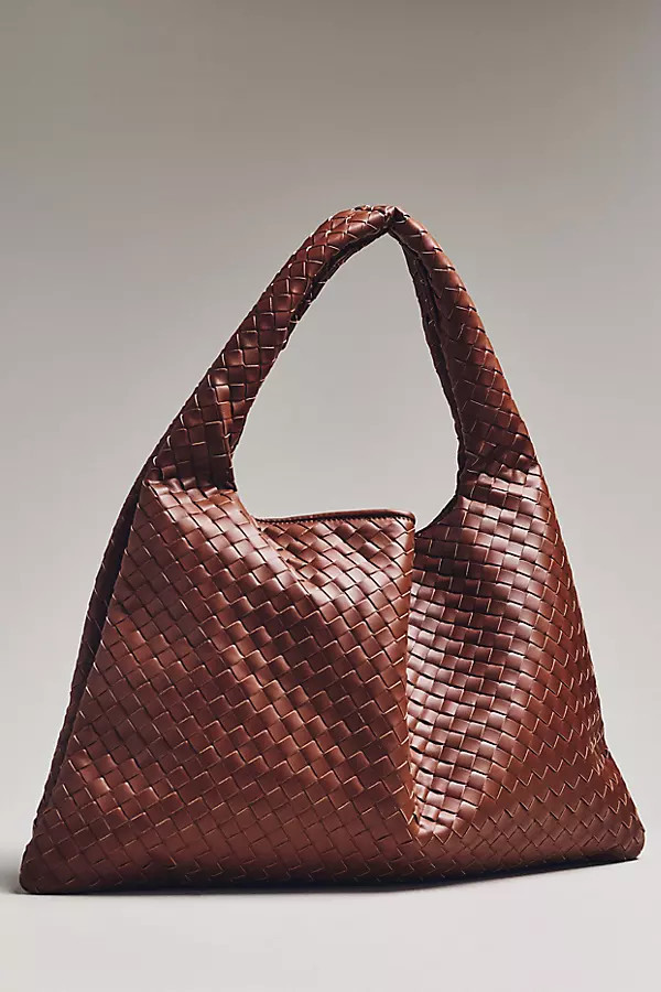 Woven Faux-Leather Oversized Slouchy Tote Bag | Anthropologie (UK)