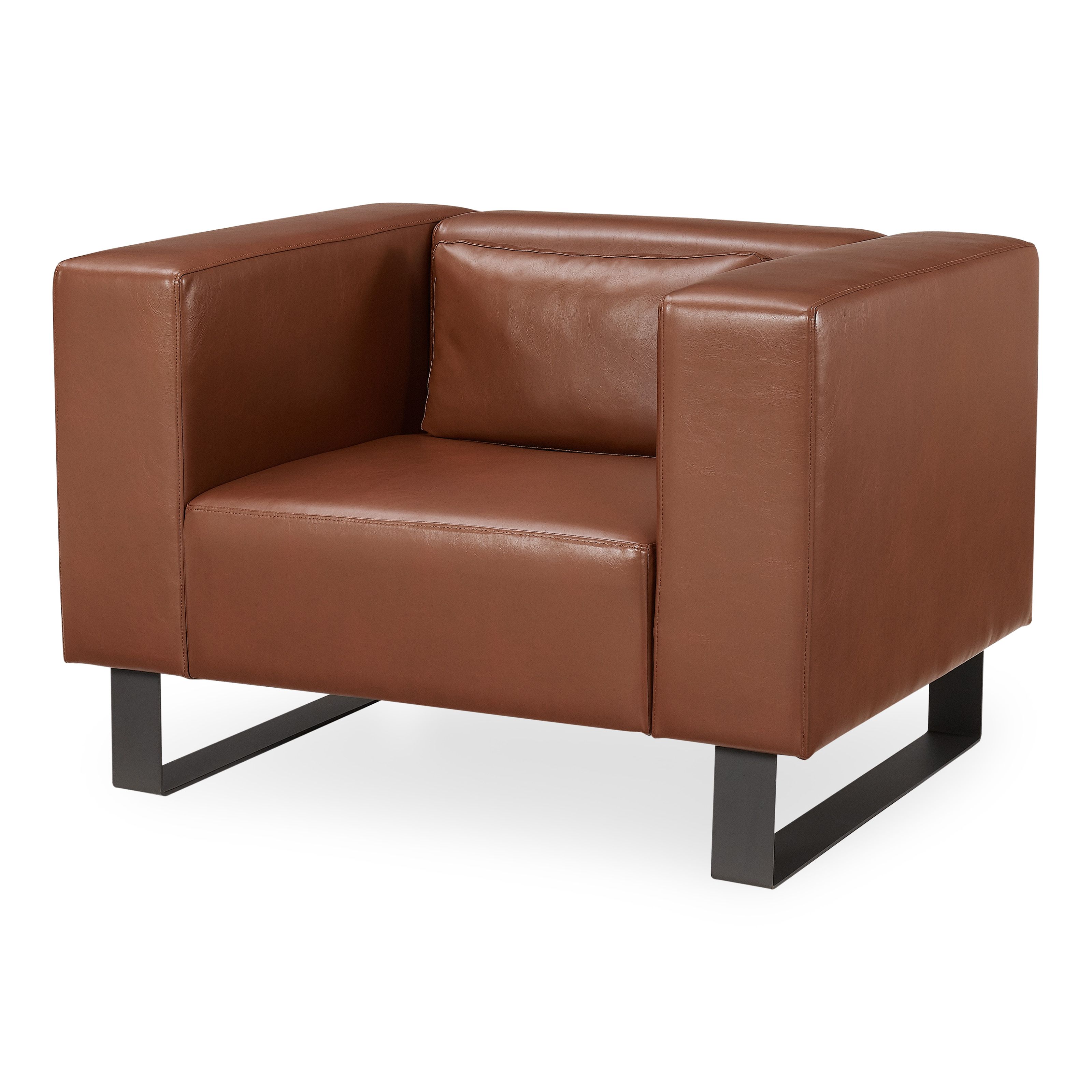 MoDRN Refined Industrial Atoll Metal Base Lounge Chair, Multiple Colors | Walmart (US)