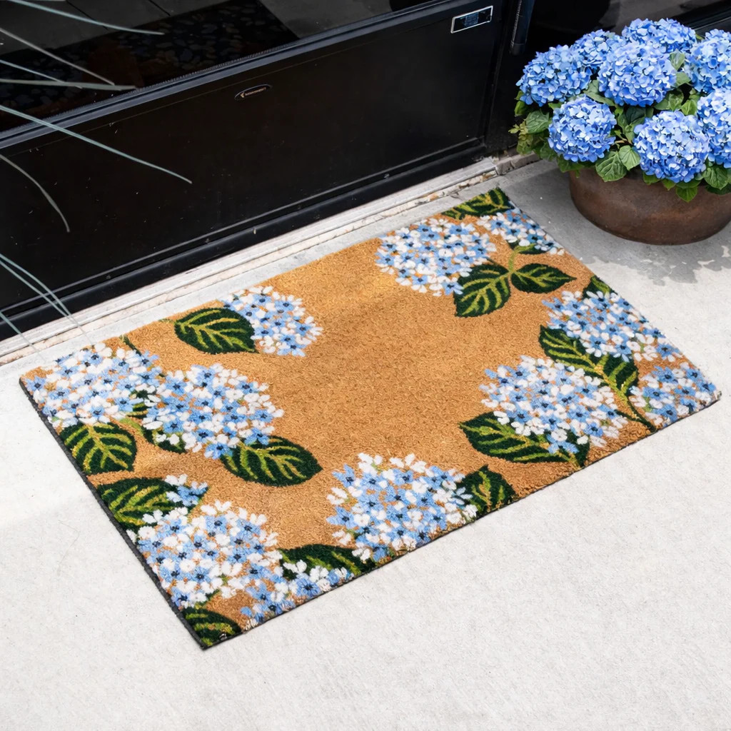 Blue Hydrangeas Doormat | River Chic Designs