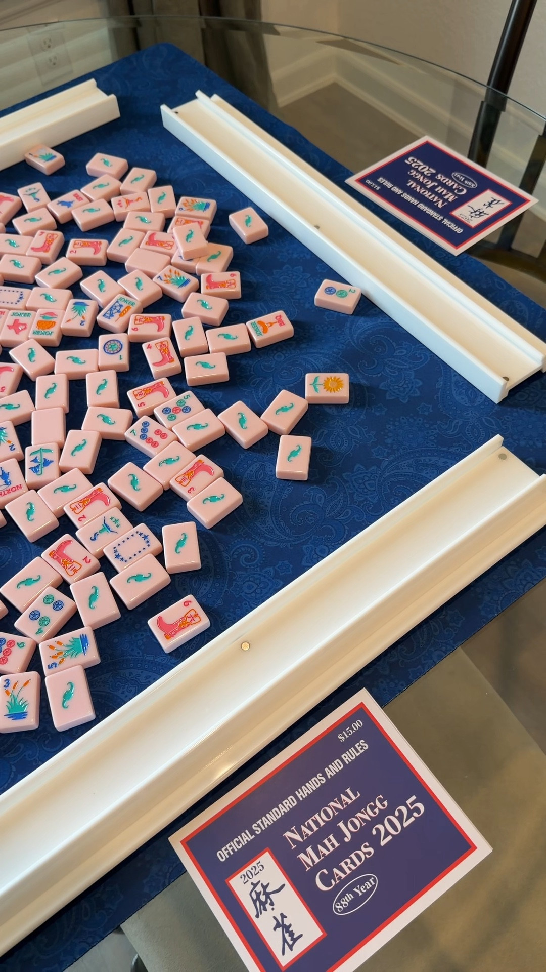 Mahjong mat. Mahjong set up. Texas mahjong tiles. Game night

Mahjong tiles are from My Fair Mahjong 

#LTKvlog #LTKHome #LTKdayinmylife